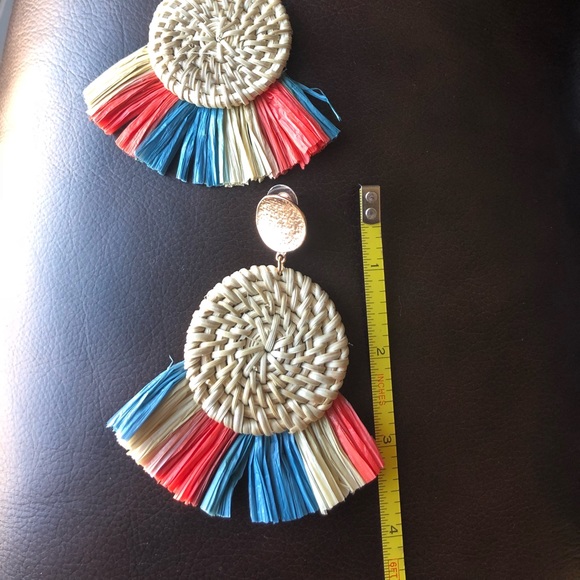 Raffia Fringe Earrings - Picture 6 of 8